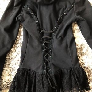 Midnight Hour (Hot Topic) Corset back Lace detail Hoodie size S